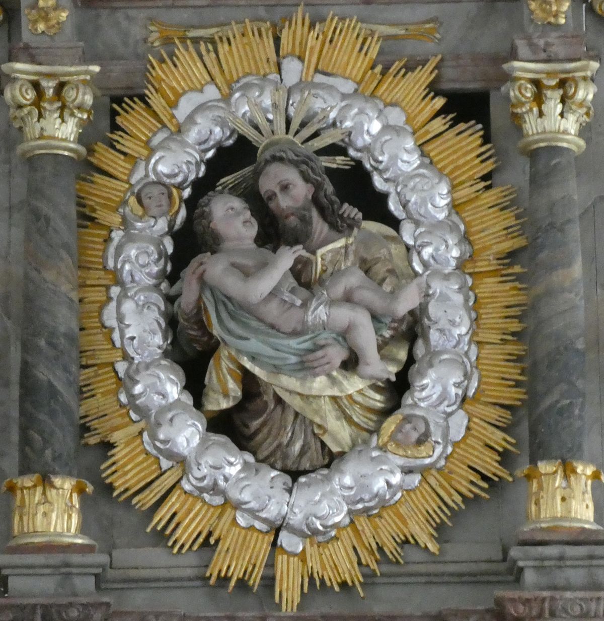 Eine Rarit&auml;t - St. Josef mit Jesuskind