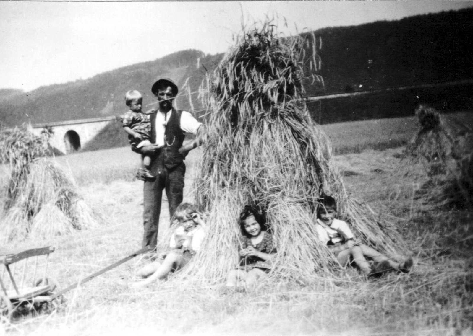 Getreideernte Auer im Wald 1928